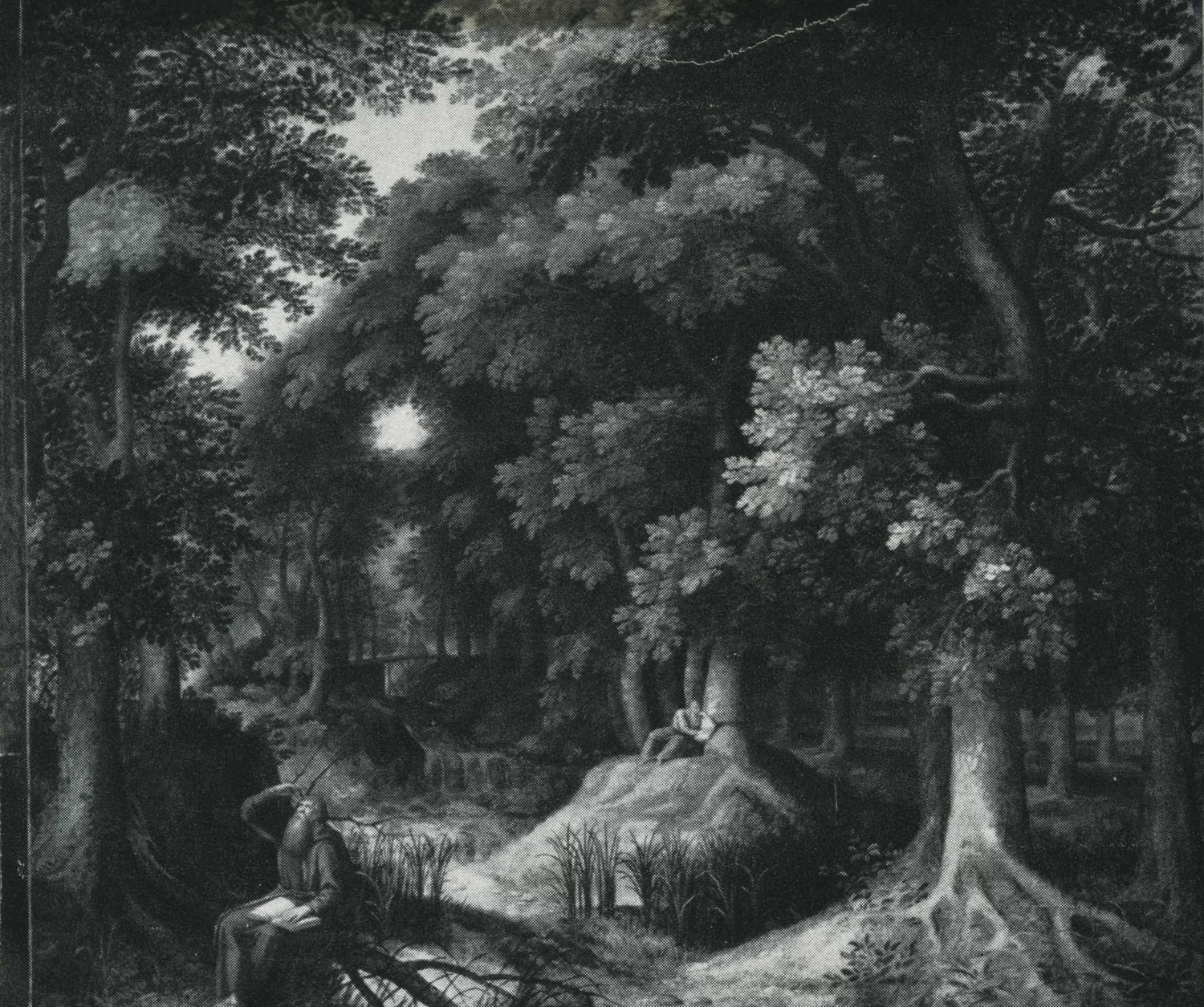 Paesaggio forestale con eremiti